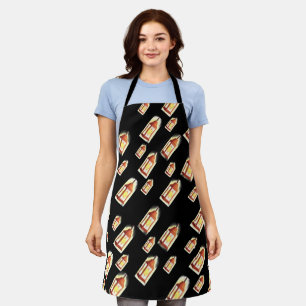 Floating Lantern Glow Apron-Cozy Aesthetic Design Apron