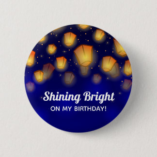 Floating Lanterns Birthday or Special Occasion 6 Cm Round Badge