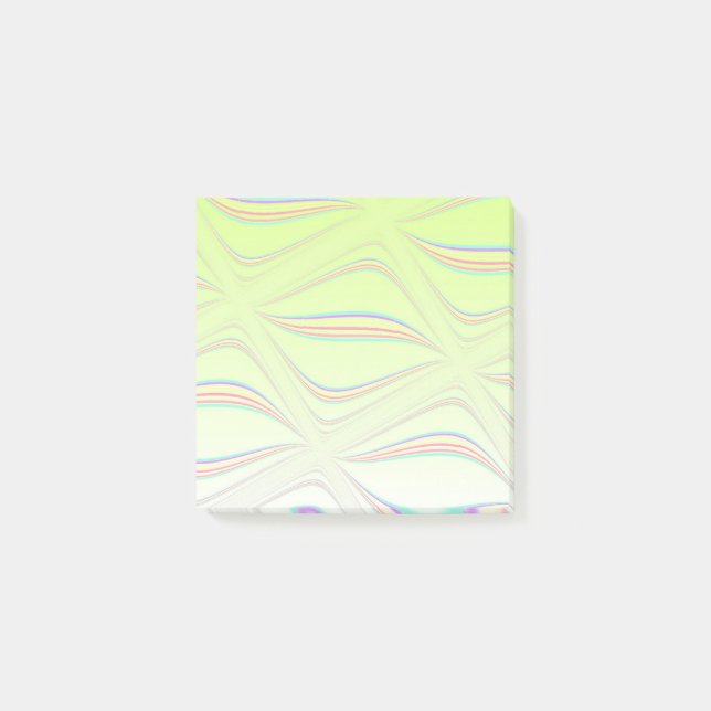 Floating Lemon Wave Design Post-it Notes (Front)