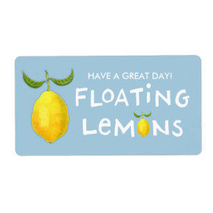 Floating Lemons Shipping Label