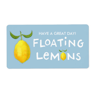 Floating Lemons Shipping Label