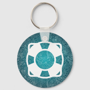 Floating Lifesavers Symbol Key Ring