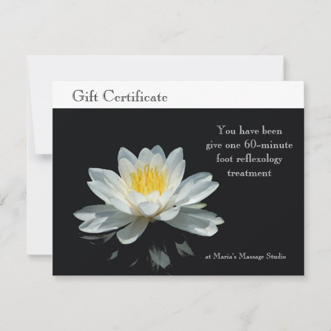 Floating Lotus Flower Certificate (Front)