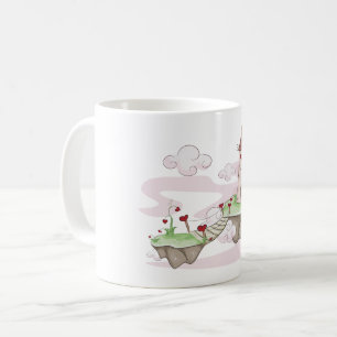 Floating Love Castle Illustration Romantic Fantasy Coffee Mug