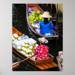 Floating Market in Bangkok Poster