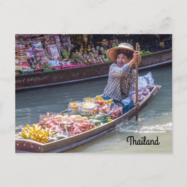 Floating Market, Thailand Postcard (Front)