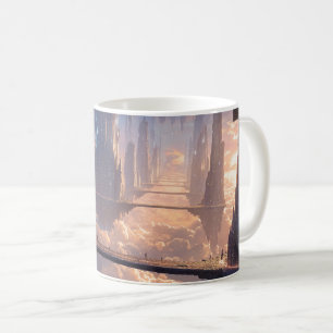 Floating Metropolis in the Clouds Coffee Mug