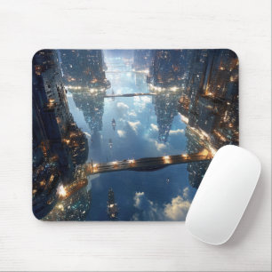Floating Metropolis in the Sky Mouse Mat