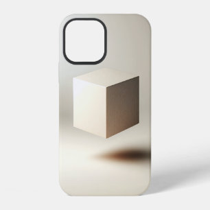 Floating Minimalist Cube Art - Modern Wood and Fab iPhone 12 Case
