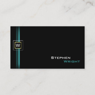 Floating Monogram Cube Modern Custom Colour Business Card