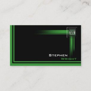 Floating Monogram Modern Custom Colour Business Card