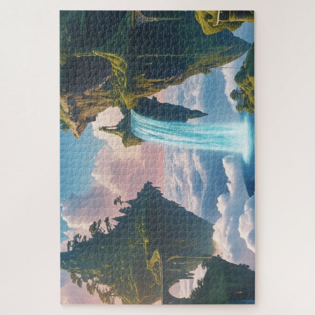 Floating Mountain Landscape Jigsaw Puzzle (Vertical)