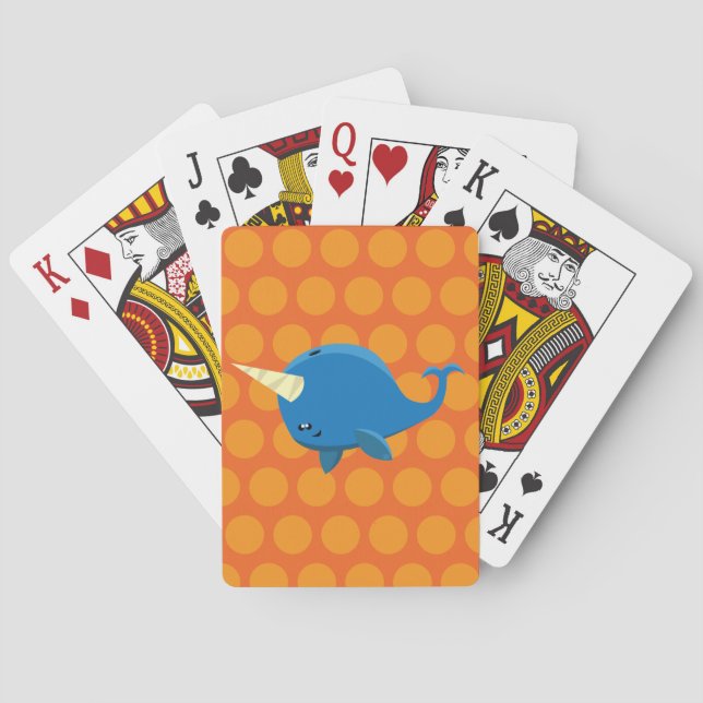Floating Narwhal - Playing Cards (Back)