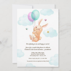 Floating on Air Couples Baby Shower Invitation