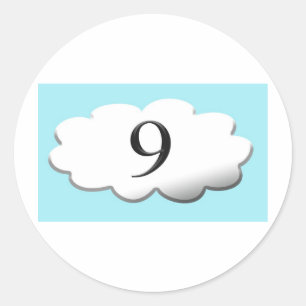 Floating on cloud nine classic round sticker