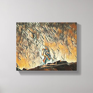 "Floating on Discovery: A Scientist's Journey" Canvas Print