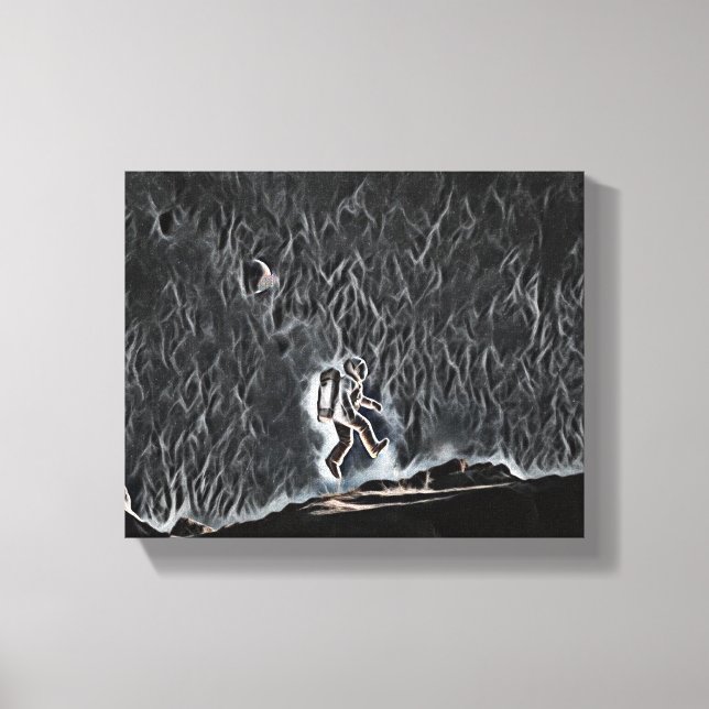 "Floating on Discovery: A Scientist's Journey"  Canvas Print (Front)