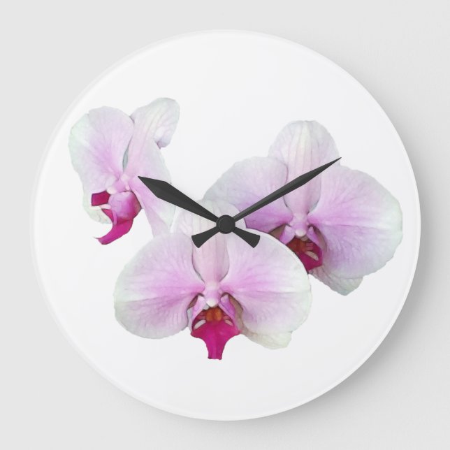 Floating Orchids Clock (Front)
