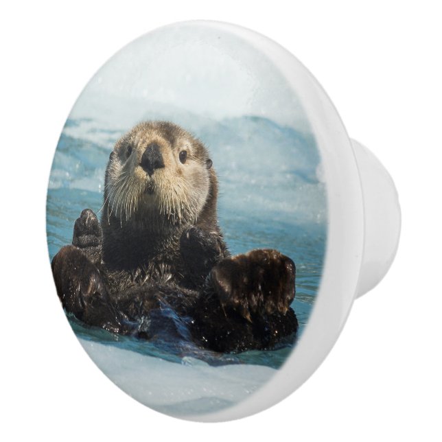 Floating Otter Ceramic Knob (Right)