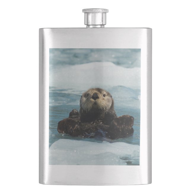 Floating Otter Hip Flask (Front)