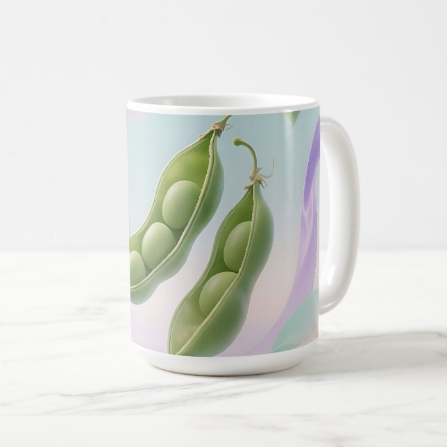 Floating Pea Pods Dreamy Coffee Mug (Front Right)
