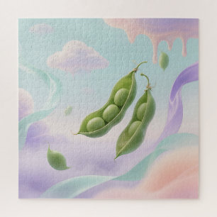 Floating Pea Pods Dreamy Jigsaw Puzzle