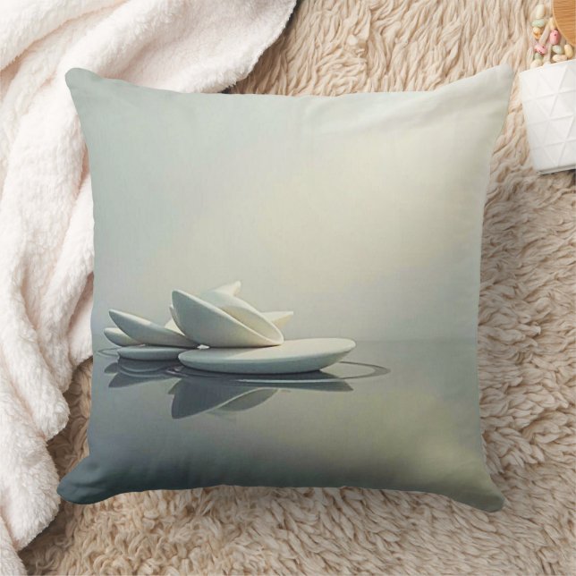 Floating Petals of Stone Design Cushion (Blanket)