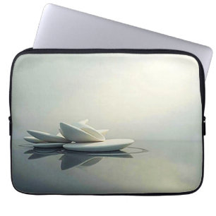 Floating Petals of Stone Design Laptop Sleeve