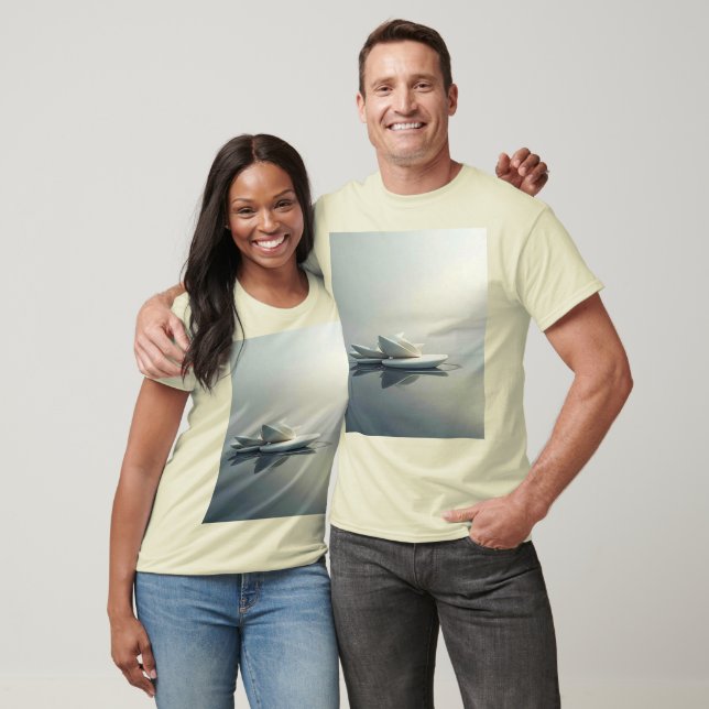Floating Petals of Stone Design T-Shirt (Unisex)