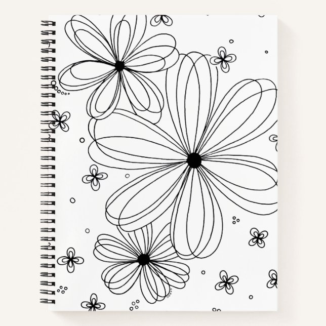 Floating Petals – Spiral Notebook  (Front)