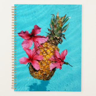 Floating Pineapple and Hibiscus Planner