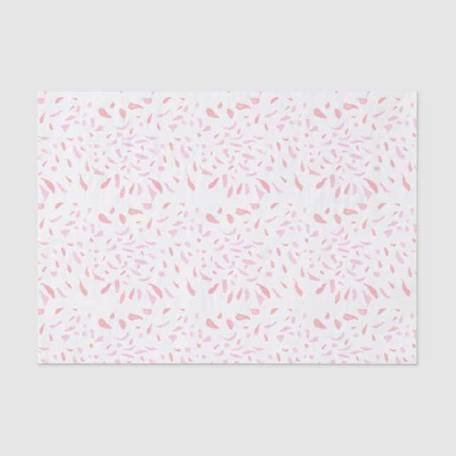 Floating Pink Petals Watercolour Tissue Paper (Front)