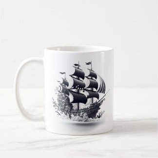 Floating Pirate Ship Coffee Mug