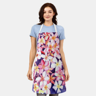 Floating Plumeria Apron