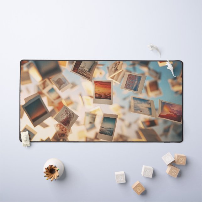 Floating Polaroid Memories Desk Mat (Kids Table)