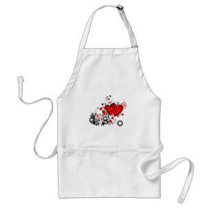 Floating Red Hearts Standard Apron