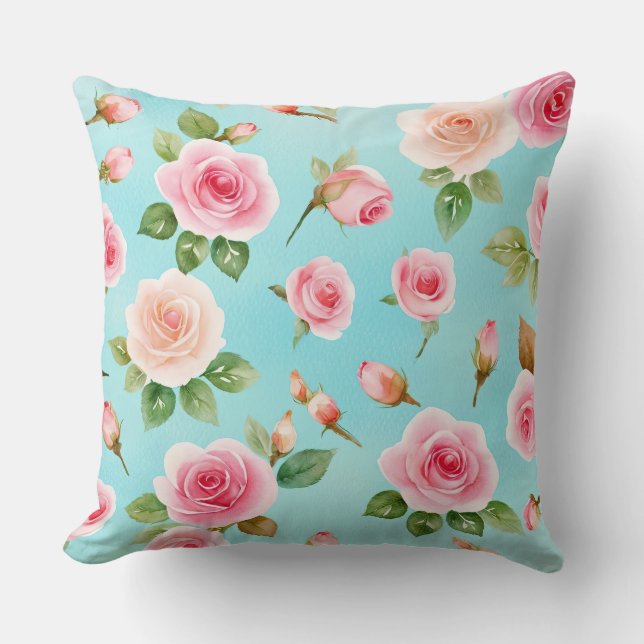 Floating Roses Cushion (Front)
