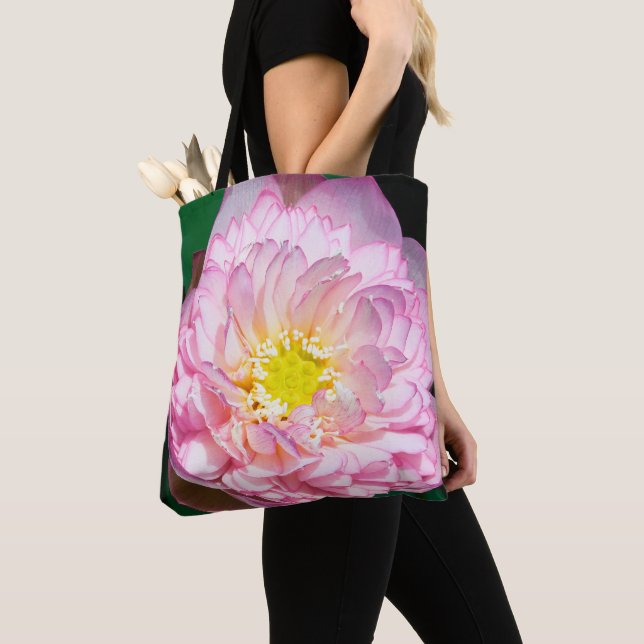 Floating Serenity: The Lotuses of Ninh Binh, Vietn Tote Bag (Close Up)