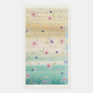 “Floating Spring Flowers” Guest Paper Towels Napkin