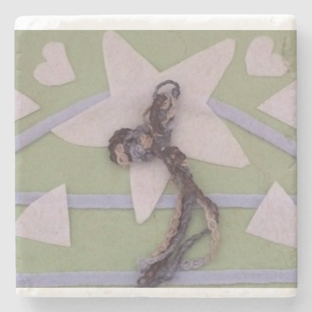 Floating Star Stone Coaster (Front)