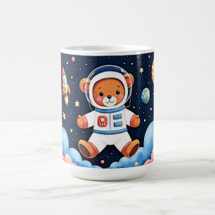 Floating Teddy Astronaut Coffee Mug