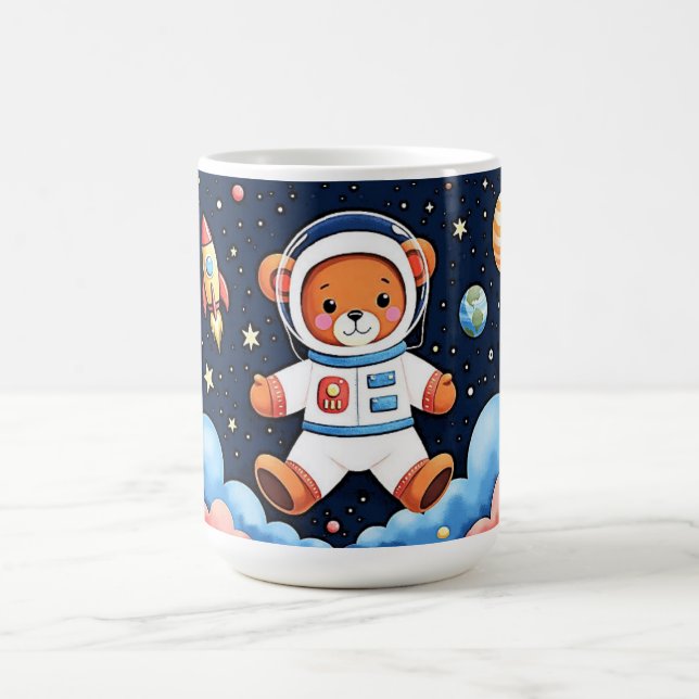 Floating Teddy Astronaut Coffee Mug (Center)
