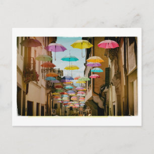 Floating Umbrellas Postcard