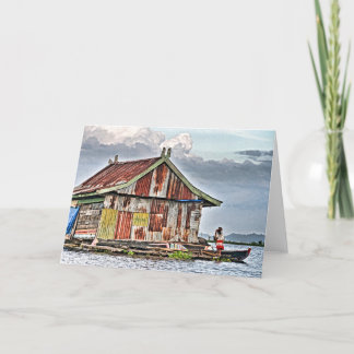 Floating Village, Tempe Lake Card