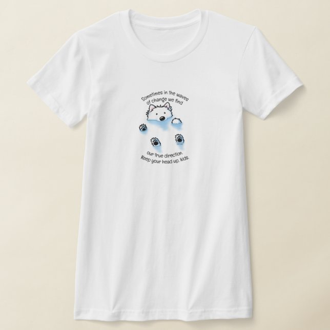 Floating Westie Dog T-Shirt (Laydown)