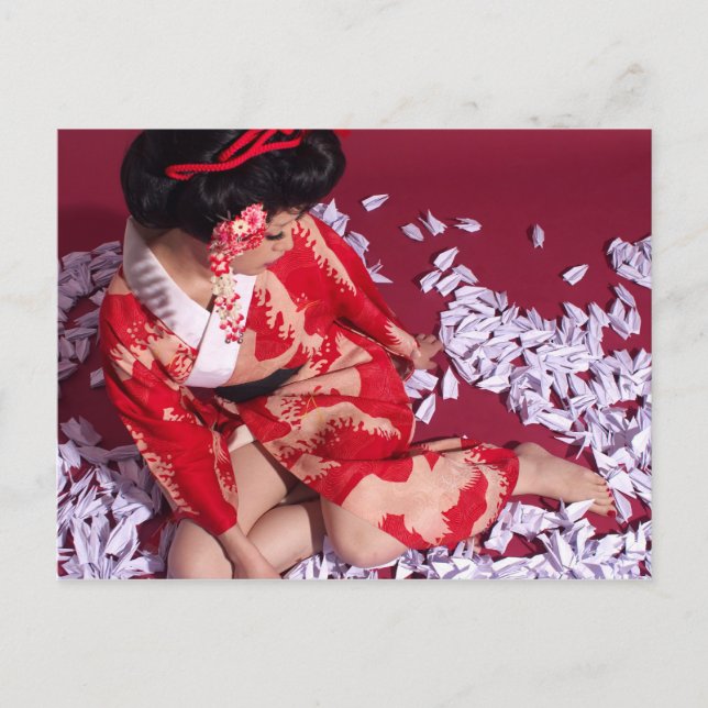 Floating World Girl Postcard (Front)