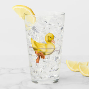 Floating Yellow Duck Glass