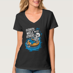 Floats Well With Others Funny Tubing River Summer T-Shirt