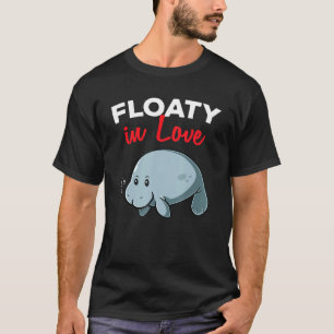 Floaty Potato In Love Manatee Chubby Mermaid Valen T-Shirt