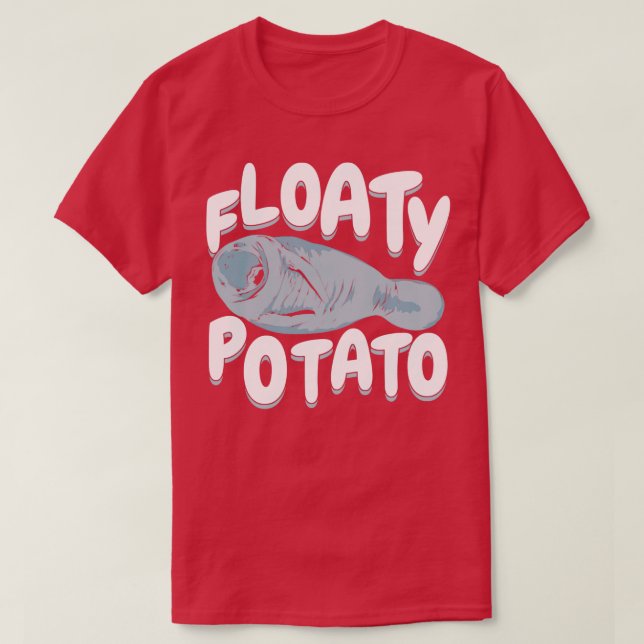 Floaty Potato Manatee Animal Lover Gift  T-Shirt (Design Front)